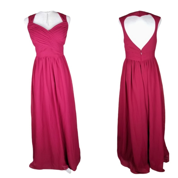 AZAZIE Violet Red Special Occasion Prom Formal Long Matte Flowing Maxi Dress XL - Picture 2 of 13